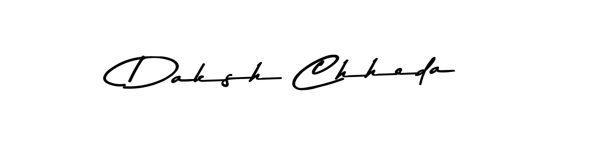 Daksh Chheda stylish signature style. Best Handwritten Sign (Asem Kandis PERSONAL USE) for my name. Handwritten Signature Collection Ideas for my name Daksh Chheda. Daksh Chheda signature style 9 images and pictures png