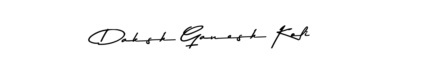 Asem Kandis PERSONAL USE is a professional signature style that is perfect for those who want to add a touch of class to their signature. It is also a great choice for those who want to make their signature more unique. Get Daksh Ganesh Koli name to fancy signature for free. Daksh Ganesh Koli signature style 9 images and pictures png