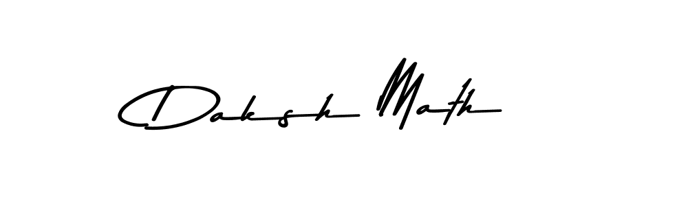 How to make Daksh Math name signature. Use Asem Kandis PERSONAL USE style for creating short signs online. This is the latest handwritten sign. Daksh Math signature style 9 images and pictures png