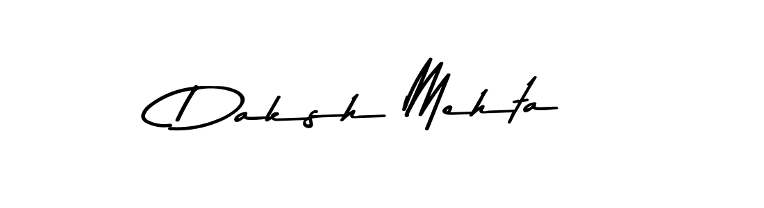 How to make Daksh Mehta name signature. Use Asem Kandis PERSONAL USE style for creating short signs online. This is the latest handwritten sign. Daksh Mehta signature style 9 images and pictures png
