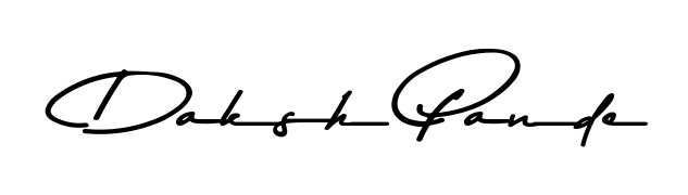 Elevate your brand with a stunning Daksh Pande eSignature. The Asem Kandis PERSONAL USE style provides a balanced, flowing aesthetic for everyday signing. Daksh Pande signature style 9 images and pictures png