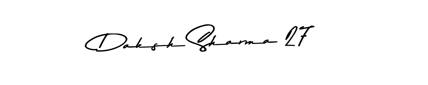 How to make Daksh Sharma 27 name signature. Use Asem Kandis PERSONAL USE style for creating short signs online. This is the latest handwritten sign. Daksh Sharma 27 signature style 9 images and pictures png