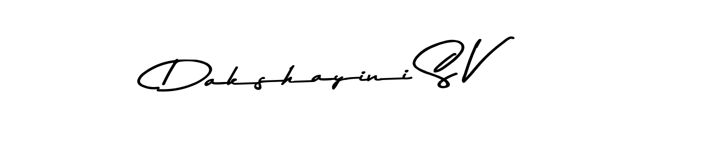 Make a beautiful signature design for name Dakshayini S V. With this signature (Asem Kandis PERSONAL USE) style, you can create a handwritten signature for free. Dakshayini S V signature style 9 images and pictures png