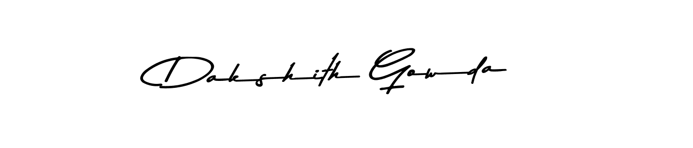 Make a beautiful signature design for name Dakshith Gowda. With this signature (Asem Kandis PERSONAL USE) style, you can create a handwritten signature for free. Dakshith Gowda signature style 9 images and pictures png