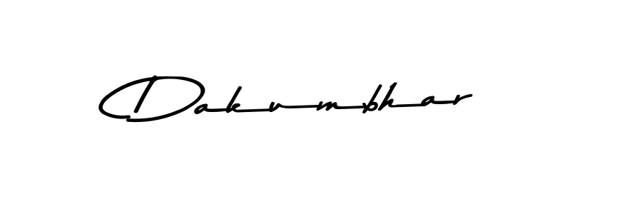Make a beautiful signature design for name Dakumbhar. With this signature (Asem Kandis PERSONAL USE) style, you can create a handwritten signature for free. Dakumbhar signature style 9 images and pictures png