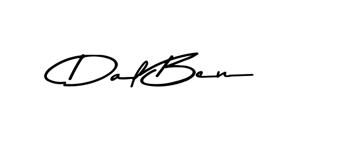 How to make Dal Ben name signature. Use Asem Kandis PERSONAL USE style for creating short signs online. This is the latest handwritten sign. Dal Ben signature style 9 images and pictures png