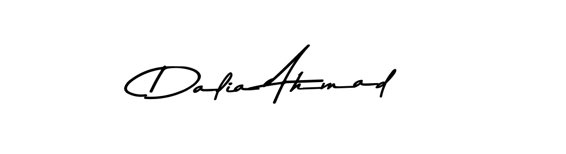 Design your own signature with our free online signature maker. With this signature software, you can create a handwritten (Asem Kandis PERSONAL USE) signature for name Dalia Ahmad. Dalia Ahmad signature style 9 images and pictures png
