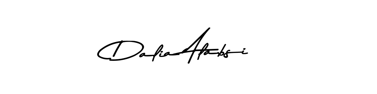 Create a beautiful signature design for name Dalia Alabsi. With this signature (Asem Kandis PERSONAL USE) fonts, you can make a handwritten signature for free. Dalia Alabsi signature style 9 images and pictures png