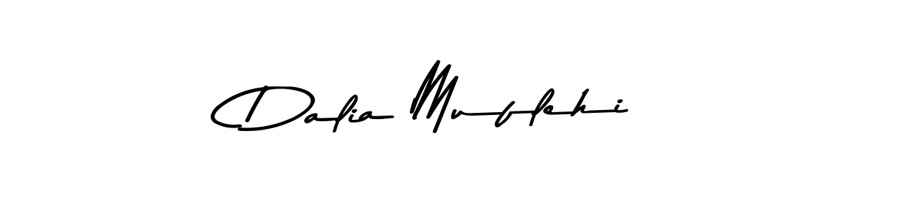 Create a beautiful signature design for name Dalia Muflehi. With this signature (Asem Kandis PERSONAL USE) fonts, you can make a handwritten signature for free. Dalia Muflehi signature style 9 images and pictures png