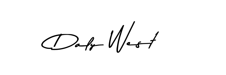 How to make Daly West name signature. Use Asem Kandis PERSONAL USE style for creating short signs online. This is the latest handwritten sign. Daly West signature style 9 images and pictures png