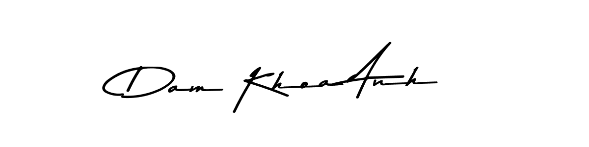 Design your own signature with our free online signature maker. With this signature software, you can create a handwritten (Asem Kandis PERSONAL USE) signature for name Dam Khoa Anh. Dam Khoa Anh signature style 9 images and pictures png