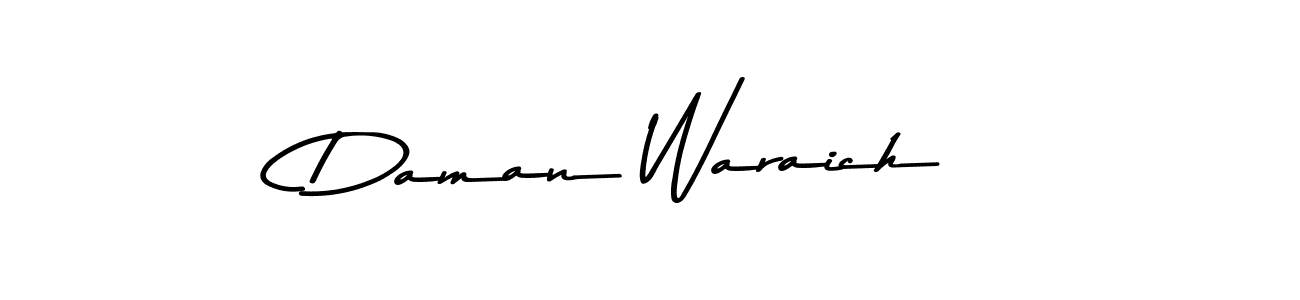 Make a beautiful signature design for name Daman Waraich. With this signature (Asem Kandis PERSONAL USE) style, you can create a handwritten signature for free. Daman Waraich signature style 9 images and pictures png