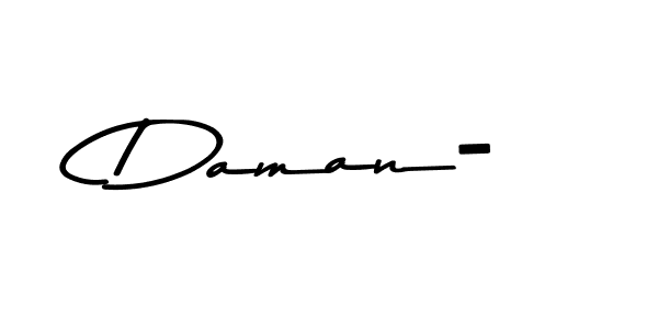 Design your own signature with our free online signature maker. With this signature software, you can create a handwritten (Asem Kandis PERSONAL USE) signature for name Daman-. Daman- signature style 9 images and pictures png