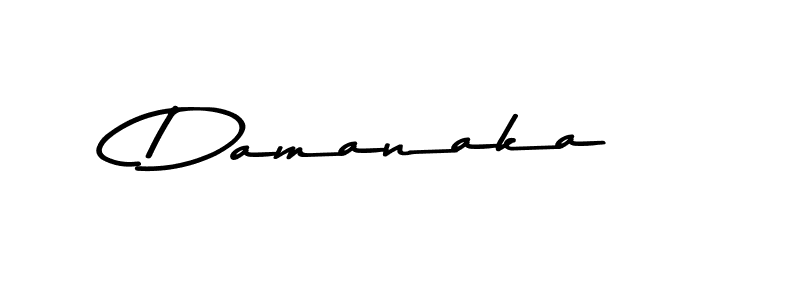 How to make Damanaka name signature. Use Asem Kandis PERSONAL USE style for creating short signs online. This is the latest handwritten sign. Damanaka signature style 9 images and pictures png