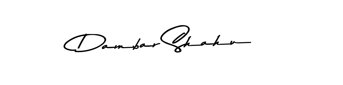 How to make Dambar Shahu name signature. Use Asem Kandis PERSONAL USE style for creating short signs online. This is the latest handwritten sign. Dambar Shahu signature style 9 images and pictures png