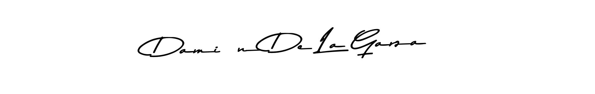 How to make Damián De La Garza name signature. Use Asem Kandis PERSONAL USE style for creating short signs online. This is the latest handwritten sign. Damián De La Garza signature style 9 images and pictures png