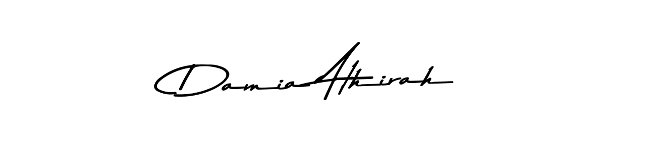 Design your own signature with our free online signature maker. With this signature software, you can create a handwritten (Asem Kandis PERSONAL USE) signature for name Damia Athirah. Damia Athirah signature style 9 images and pictures png