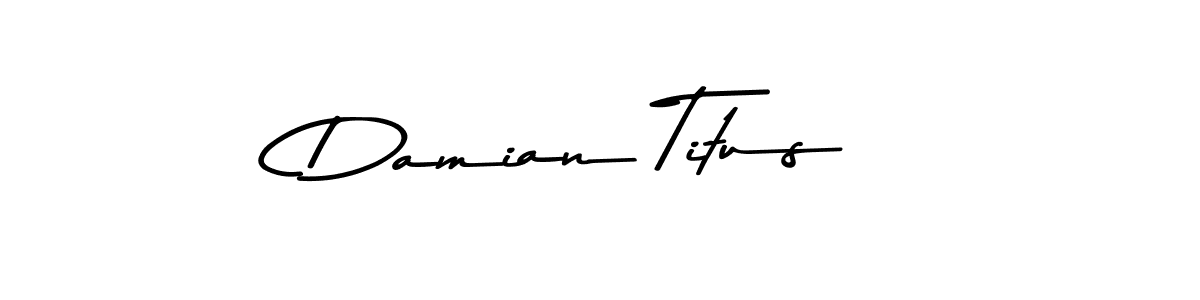 Design your own signature with our free online signature maker. With this signature software, you can create a handwritten (Asem Kandis PERSONAL USE) signature for name Damian Titus. Damian Titus signature style 9 images and pictures png