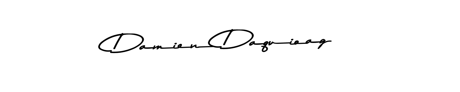 Create a beautiful signature design for name Damien Daquioag. With this signature (Asem Kandis PERSONAL USE) fonts, you can make a handwritten signature for free. Damien Daquioag signature style 9 images and pictures png