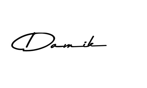Damik stylish signature style. Best Handwritten Sign (Asem Kandis PERSONAL USE) for my name. Handwritten Signature Collection Ideas for my name Damik. Damik signature style 9 images and pictures png