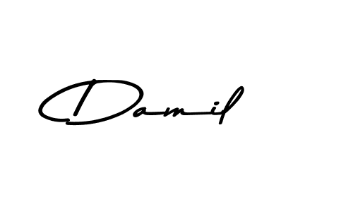 Make a beautiful signature design for name Damil. Use this online signature maker to create a handwritten signature for free. Damil signature style 9 images and pictures png