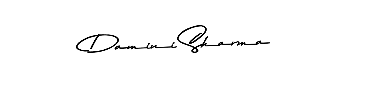 Create a beautiful signature design for name Damini Sharma. With this signature (Asem Kandis PERSONAL USE) fonts, you can make a handwritten signature for free. Damini Sharma signature style 9 images and pictures png