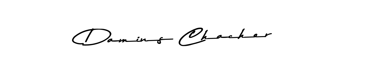 The best way (Asem Kandis PERSONAL USE) to make a short signature is to pick only two or three words in your name. The name Damins Chacher include a total of six letters. For converting this name. Damins Chacher signature style 9 images and pictures png