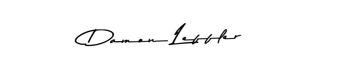 Make a beautiful signature design for name Damon Leffler. With this signature (Asem Kandis PERSONAL USE) style, you can create a handwritten signature for free. Damon Leffler signature style 9 images and pictures png