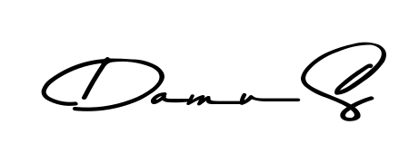The best way (Asem Kandis PERSONAL USE) to make a short signature is to pick only two or three words in your name. For converting this name Damu S. Damu S signature style 9 images and pictures png