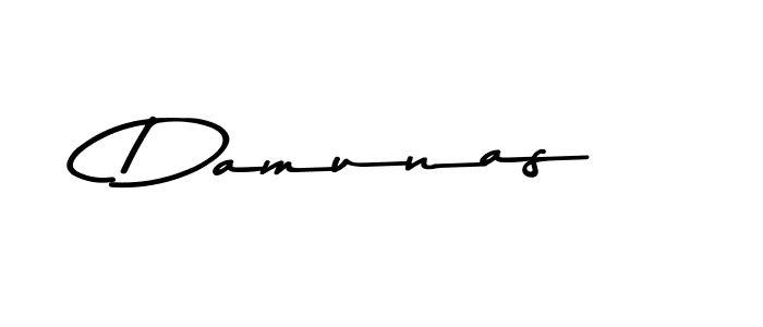 Make a beautiful signature design for name Damunas. With this signature (Asem Kandis PERSONAL USE) style, you can create a handwritten signature for free. Damunas signature style 9 images and pictures png