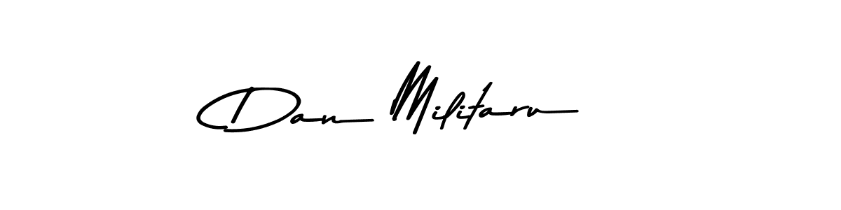 How to make Dan Militaru name signature. Use Asem Kandis PERSONAL USE style for creating short signs online. This is the latest handwritten sign. Dan Militaru signature style 9 images and pictures png
