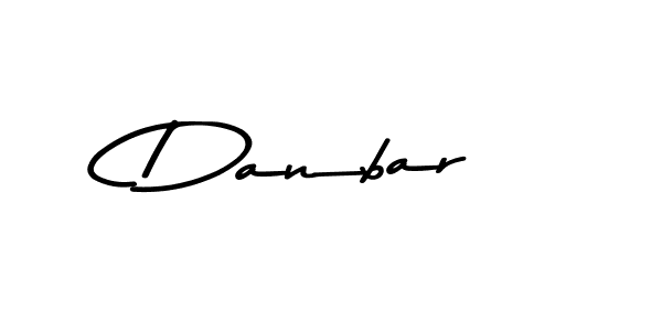 Create a beautiful signature design for name Danbar. With this signature (Asem Kandis PERSONAL USE) fonts, you can make a handwritten signature for free. Danbar signature style 9 images and pictures png