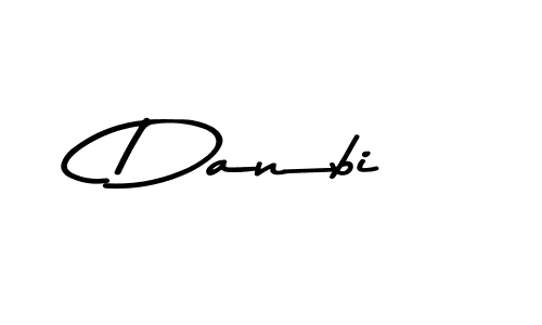 How to make Danbi name signature. Use Asem Kandis PERSONAL USE style for creating short signs online. This is the latest handwritten sign. Danbi signature style 9 images and pictures png