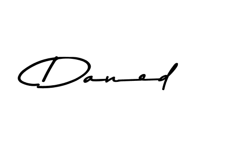 You should practise on your own different ways (Asem Kandis PERSONAL USE) to write your name (Daned) in signature. don't let someone else do it for you. Daned signature style 9 images and pictures png
