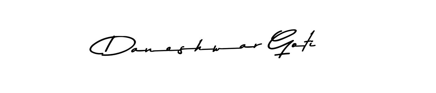 Make a beautiful signature design for name Daneshwar Goti. With this signature (Asem Kandis PERSONAL USE) style, you can create a handwritten signature for free. Daneshwar Goti signature style 9 images and pictures png