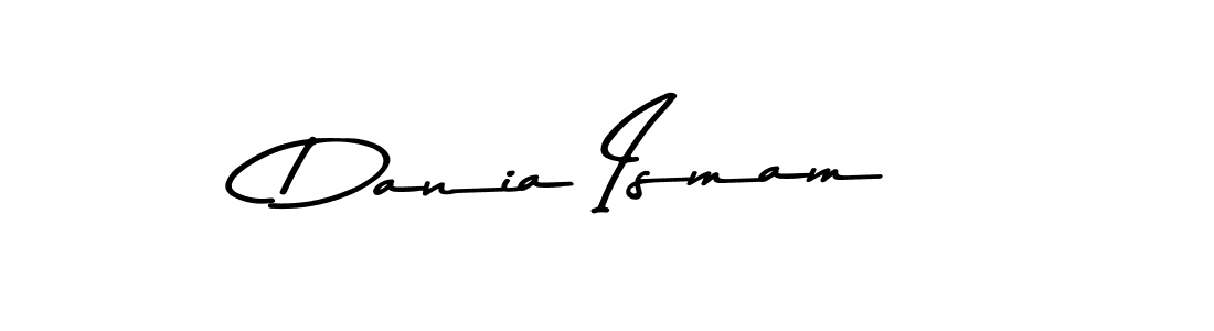 How to make Dania Ismam name signature. Use Asem Kandis PERSONAL USE style for creating short signs online. This is the latest handwritten sign. Dania Ismam signature style 9 images and pictures png