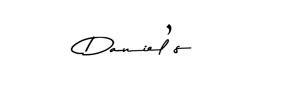 Create a beautiful signature design for name Daniel’s. With this signature (Asem Kandis PERSONAL USE) fonts, you can make a handwritten signature for free. Daniel’s signature style 9 images and pictures png