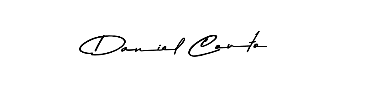 How to make Daniel Couto name signature. Use Asem Kandis PERSONAL USE style for creating short signs online. This is the latest handwritten sign. Daniel Couto signature style 9 images and pictures png