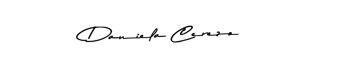 Also You can easily find your signature by using the search form. We will create Daniela Cerezo name handwritten signature images for you free of cost using Asem Kandis PERSONAL USE sign style. Daniela Cerezo signature style 9 images and pictures png