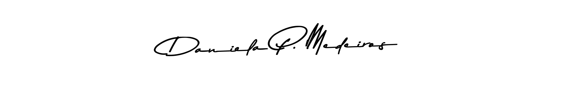 Also You can easily find your signature by using the search form. We will create Daniela P. Medeiros name handwritten signature images for you free of cost using Asem Kandis PERSONAL USE sign style. Daniela P. Medeiros signature style 9 images and pictures png