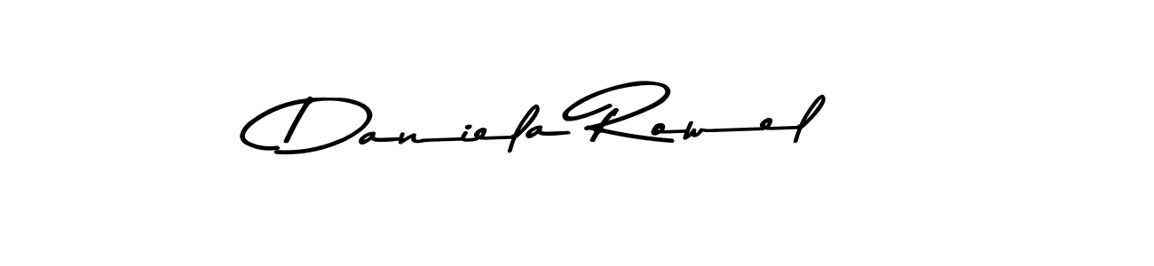 if you are searching for the best signature style for your name Daniela Rowel. so please give up your signature search. here we have designed multiple signature styles  using Asem Kandis PERSONAL USE. Daniela Rowel signature style 9 images and pictures png