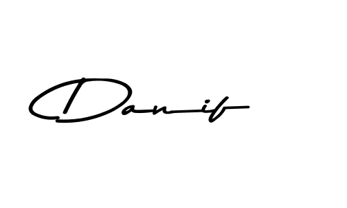 Use a signature maker to create a handwritten signature online. With this signature software, you can design (Asem Kandis PERSONAL USE) your own signature for name Danif. Danif signature style 9 images and pictures png