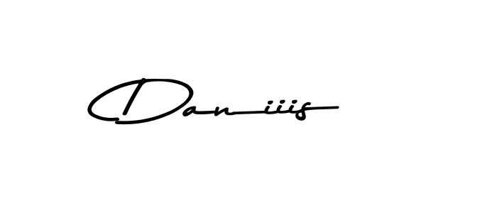 Make a beautiful signature design for name Daniiis. With this signature (Asem Kandis PERSONAL USE) style, you can create a handwritten signature for free. Daniiis signature style 9 images and pictures png