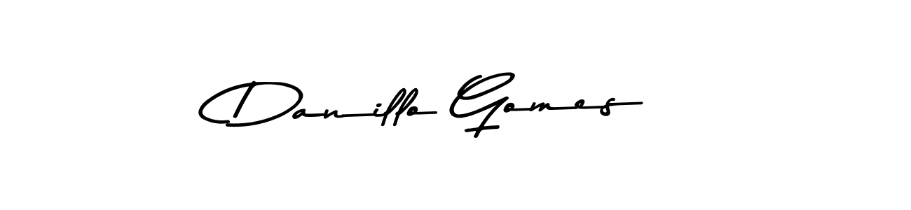 Design your own signature with our free online signature maker. With this signature software, you can create a handwritten (Asem Kandis PERSONAL USE) signature for name Danillo Gomes. Danillo Gomes signature style 9 images and pictures png