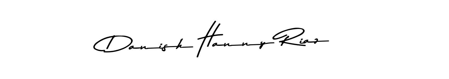 How to make Danish Hanny Riaz name signature. Use Asem Kandis PERSONAL USE style for creating short signs online. This is the latest handwritten sign. Danish Hanny Riaz signature style 9 images and pictures png