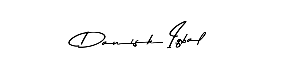 Create a beautiful signature design for name Danish Iqbal. With this signature (Asem Kandis PERSONAL USE) fonts, you can make a handwritten signature for free. Danish Iqbal signature style 9 images and pictures png
