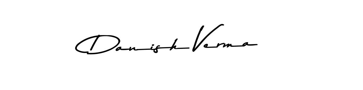 Create a beautiful signature design for name Danish Verma. With this signature (Asem Kandis PERSONAL USE) fonts, you can make a handwritten signature for free. Danish Verma signature style 9 images and pictures png