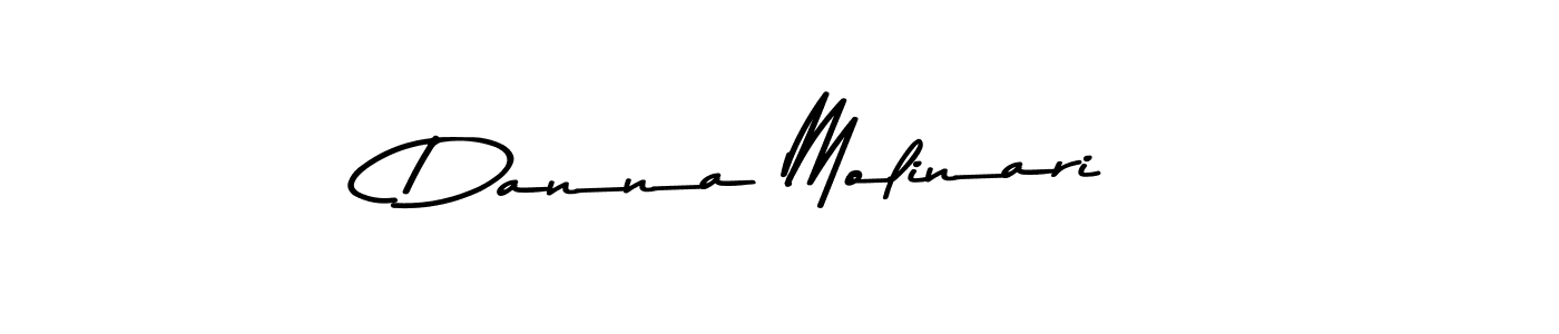 How to make Danna Molinari name signature. Use Asem Kandis PERSONAL USE style for creating short signs online. This is the latest handwritten sign. Danna Molinari signature style 9 images and pictures png