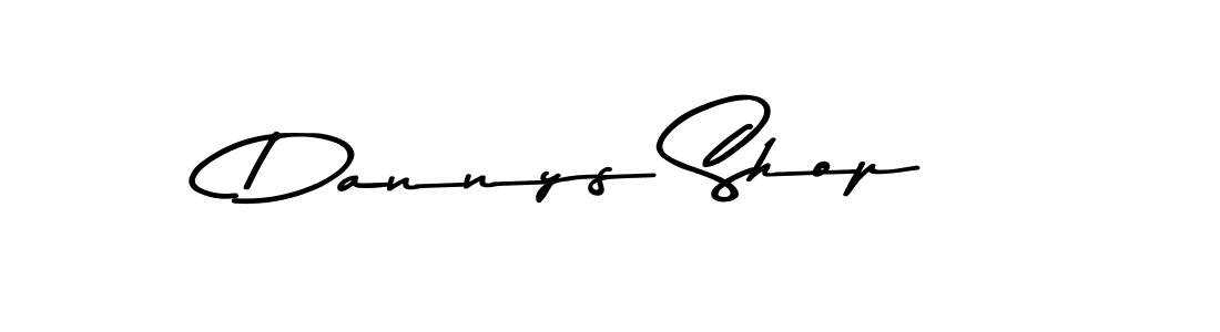 Design your own signature with our free online signature maker. With this signature software, you can create a handwritten (Asem Kandis PERSONAL USE) signature for name Dannys Shop. Dannys Shop signature style 9 images and pictures png