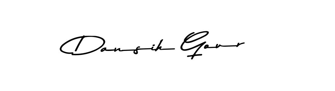 Dansih Gour stylish signature style. Best Handwritten Sign (Asem Kandis PERSONAL USE) for my name. Handwritten Signature Collection Ideas for my name Dansih Gour. Dansih Gour signature style 9 images and pictures png